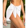 imageHolipick Sarong Cover Up Wrap Skirt Bathing Suit Sheer Swimsuit Sarong for Beach Chiffon CoverupWhite