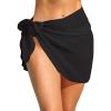 imageHolipick Sarong Cover Up Wrap Skirt Bathing Suit Sheer Swimsuit Sarong for Beach Chiffon CoverupBlack