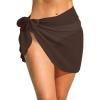 imageHolipick Sarong Cover Up Wrap Skirt Bathing Suit Sheer Swimsuit Sarong for Beach Chiffon CoverupBrown