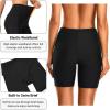 imageHolipick 7quot Swim Shorts Women High Waisted Bathing Suit Shorts Swimsuit Boy Short Long Swimwear BottomBlack
