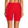 imageHolipick 7quot Swim Shorts Women High Waisted Bathing Suit Shorts Swimsuit Boy Short Long Swimwear BottomRed