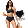 imageHolipick Swimsuit Bottoms for Women  High Waisted Bikini Bottoms Tie Side Tummy Control Bathing Suit BottomBlack 1