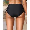 imageHolipick Swimsuit Bottoms for Women  High Waisted Bikini Bottoms Tie Side Tummy Control Bathing Suit BottomBlack 1