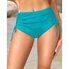 imageHolipick Swimsuit Bottoms for Women  High Waisted Bikini Bottoms Tie Side Tummy Control Bathing Suit BottomTurquoise