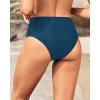 imageHolipick Women High Waisted Bikini Bottoms Tummy Control Swimsuit Bottoms Strappy Swim BottomInsignia Blue