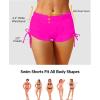 imageHolipick Women Swim Shorts Tummy Control Swim Bottoms Boyleg Swimsuits Shorts Bathing Suit Bikini BottomsHot Pink
