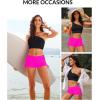 imageHolipick Women Swim Shorts Tummy Control Swim Bottoms Boyleg Swimsuits Shorts Bathing Suit Bikini BottomsHot Pink