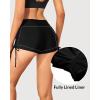 imageHolipick Women Swim Shorts Tummy Control Swim Bottoms Boyleg Swimsuits Shorts Bathing Suit Bikini BottomsSolid Black