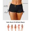 imageHolipick Women Swim Shorts Tummy Control Swim Bottoms Boyleg Swimsuits Shorts Bathing Suit Bikini BottomsSolid Black
