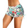 imageHolipick Women Swim Shorts Tummy Control Swim Bottoms Boyleg Swimsuits Shorts Bathing Suit Bikini BottomsStriped and Floral
