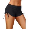 imageHolipick Women Swim Shorts Tummy Control Swim Bottoms Boyleg Swimsuits Shorts Bathing Suit Bikini BottomsSolid Black
