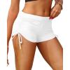 imageHolipick Women Swim Shorts Tummy Control Swim Bottoms Boyleg Swimsuits Shorts Bathing Suit Bikini BottomsWhite