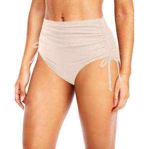 imageHolipick Swimsuit Bottoms for Women  High Waisted Bikini Bottoms Tie Side Tummy Control Bathing Suit BottomBeige