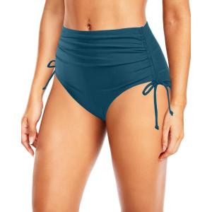 imageHolipick Swimsuit Bottoms for Women  High Waisted Bikini Bottoms Tie Side Tummy Control Bathing Suit BottomTeal