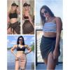 imageHolipick Shiny Sarong Coverups for Women Bathing Suit Wrap Skirt Swimsuit Beach Bikini Cover UpBlack Silver