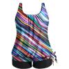 Color Oblique Stripe Wide Straps