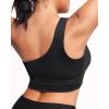 imageHolipick Women One Shoulder Bikini Tops Only Bathing Suit Top Sports Bra Swim Tops Longline Crop Top for Teen GirlsBlack
