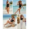 imageHolipick Women Tummy Control One Piece Swimsuits Strapless Bandeau Bathing Suits Slimming Halter SwimwearBlack