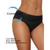 imageHolipick Women High Waisted Bikini Bottom Full Coverage Bathing Suits Bottoms Mid Waist Tummy Control Swim BottomSolid Black