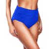 imageHolipick Women High Waisted Bikini Bottom Full Coverage Bathing Suits Bottoms Mid Waist Tummy Control Swim BottomSolid Royal Blue