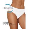 imageHolipick Women High Waisted Bikini Bottom Full Coverage Bathing Suits Bottoms Mid Waist Tummy Control Swim BottomSolid White