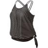 imageHolipick Plus Size Tankini Tops for Women Blouson Tummy Control Swim top Loose Fit Bathing Suit Top No BottomBlack Striped