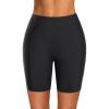imageHolipick 7quot Swim Shorts for Women  High Waisted Bathing Suit Shorts Tummy Control Swimsuit Boyshorts Bottom with LinerBlack