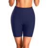 imageHolipick 7quot Swim Shorts for Women  High Waisted Bathing Suit Shorts Tummy Control Swimsuit Boyshorts Bottom with LinerNavy Blue