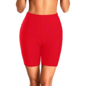 imageHolipick 7quot Swim Shorts for Women  High Waisted Bathing Suit Shorts Tummy Control Swimsuit Boyshorts Bottom with LinerRed