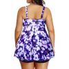 imageHolipick Two Piece Plus Size Tankini Swimsuits for Women Tummy Control Swim Top with Shorts Long Flowy Bathing Suits