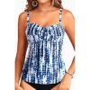 imageHolipick Tankini Top for Women Twist Front Bandeau Swimsuit Tummy Control Bathing Suit Tops Only No BottomTie Dye