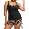 image:imageHolipick Women Plus Size Tankini Swimsuits Athletic Two Piece Tummy Control Bathing Suits with Drawstring Shorts