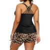 image:imageHolipick Women Plus Size Tankini Swimsuits Athletic Two Piece Tummy Control Bathing Suits with Drawstring Shorts
