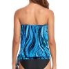 image:imageHolipick Strapless Tankini Tops for Women Swimwear Top ONLY Bandeau Bathing Suit Blouson Swimsuit No BottomBlue Ripples