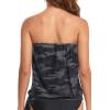image:imageHolipick Strapless Tankini Tops for Women Swimwear Top ONLY Bandeau Bathing Suit Blouson Swimsuit No BottomCamo Print