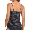 image:imageHolipick Strapless Tankini Tops for Women Swimwear Top ONLY Bandeau Bathing Suit Blouson Swimsuit No BottomCamo Print