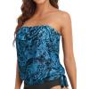 image:imageHolipick Strapless Tankini Tops for Women Swimwear Top ONLY Bandeau Bathing Suit Blouson Swimsuit No BottomNew Blue Paisley
