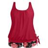 Red Floral Wide Straps