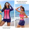 image:imageHolipick 3 Piece Rash Guard Swimsuits for Women  UPF 50 Long Sleeve Zipper Swim Shirt with Bra amp BoyshortsPink Gradient