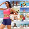 image:imageHolipick 3 Piece Rash Guard Swimsuits for Women  UPF 50 Long Sleeve Zipper Swim Shirt with Bra amp BoyshortsPink Gradient