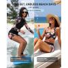 image:imageHolipick 3 Piece Rash Guard for Women  UPF 50 Long Sleeve Swimsuits Modest Bathing Suit with Bra amp ShortsOrange Floral