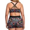 image:imageHolipick Women Plus Size 3 Piece Tankini Swimsuits Athletic Bathing Suits with ShortsColorful Paisley