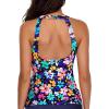 image:imageHolipick High Neck Tankini Top Bathing Suit Tops for Women Tummy Control Tank Tops SwimsuitsPink Colorful Flower