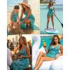 image:imageHolipick Women Tummy Control One Piece Swimsuit  Push Up Bathing Suit Full Coverage Slimming SwimwearGreen Paisley Swimsuit and Skirt