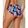 image:imageHolipick Bathing Suit Bottoms for Women  High Waisted Bikini Bottoms Ruched Tummy Control Swimsuit BottomColorful Flower