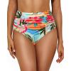 image:imageHolipick Bathing Suit Bottoms for Women  High Waisted Bikini Bottoms Ruched Tummy Control Swimsuit BottomColorful Leaves