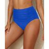 image:imageHolipick Bathing Suit Bottoms for Women  High Waisted Bikini Bottoms Ruched Tummy Control Swimsuit BottomRoyal Blue