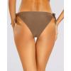 image:imageHolipick Low Rise Bikini Bottoms  String Bathing Suit Bottoms for Women Side Tie Swim Bottoms SwimsuitBrown