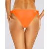 image:imageHolipick Low Rise Bikini Bottoms  String Bathing Suit Bottoms for Women Side Tie Swim Bottoms SwimsuitOrangewide