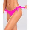 image:imageHolipick Low Rise Bikini Bottoms  String Bathing Suit Bottoms for Women Side Tie Swim Bottoms SwimsuitPinkwide